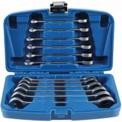 ASSORTIMENT DE 12 CLES MIXTES BGS TECHNIC A CLIQUET JEU DE 8 A 19