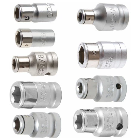 BGS TECHNIC JEU DE DOUILLES PORTE-EMBOUTS AVEC BILLE DE BLOCAGE 1/4, 1/2, 3/8 3 BGS TECHNIC JEU DE DOUILLES PORTE-EMBOUTS AVEC BILLE DE BLOCAGE 1/4, 1/2, 3/8