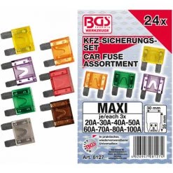 BGS TECHNIC MAXI FUSIBLES ASSORTIMENT DE 24 MAXI FUSIBLES