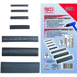 ASSORTIMENT DE GAINES THERMORETRACTABLES NOIRES BGS TECHNIC