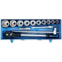 DOUILLES 22 A 50 MM 3/4 CLIQUET ET ACCESSOIRES EN COFFRET BGS TECHNIC