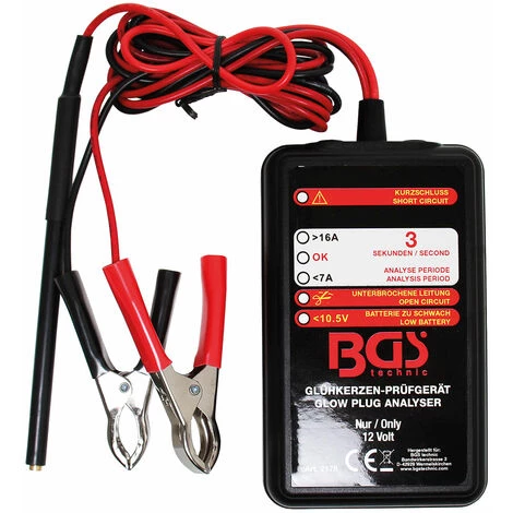 TESTEUR DE BOUGIE DE PRECHAUFFAGE BGS TECHNIC 3 TESTEUR DE BOUGIE DE PRECHAUFFAGE BGS TECHNIC