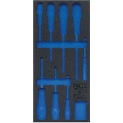 INSERT DE SERVANTE 1/3 JEU 8 TOURNEVIS ISOLES BGS TECHNIC VIDE