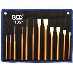 BGS TECHNIC BGS 1657 SPLINTENTREIBERSET + GRAINS BURINS 12 PIÈCES -