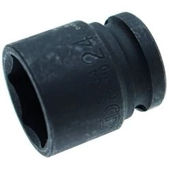 BGS TECHNIC - DOUILLE À CHOC 24MM 1/2'' COURTE HEXAGONALE