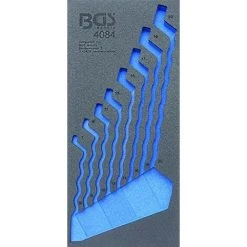 BGS TECHNIC 4084-1 TAPIS DE BGS 1/3 CHARIOT, VIDE POUR?: DOUBLE CLÉS POLYGONALES, PROFONDEUR COUDÉE, 8 PIÈCES