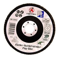 BGS TECHNIC COMPARTIMENTS-DISQUE DE POLISSAGE-DIAMÈTRE : 125 MM-GRAIN 60