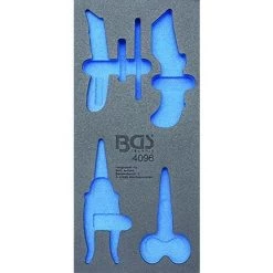 BGS TECHNIC 4096-1 TAPIS DE BGS 1/3 CHARIOT, VIDE POUR?: COUTEAU ET CISEAUX, 6 PIÈCES