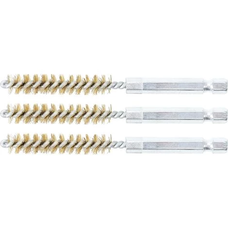 BGS TECHNIC BROSSE EN LAITON | 9MM | 6,3MM (1/4'') | 3PIÈCES BGS 3078-9-M 3 BGS TECHNIC BROSSE EN LAITON | 9MM | 6,3MM (1/4'') | 3PIÈCES BGS 3078-9-M