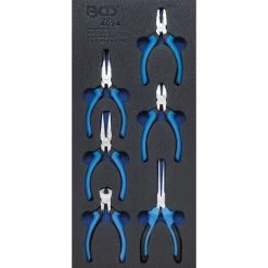 BGS TECHNIC INSERT DE SERVANTE D'ATELIER 1/3 : JEU DE PINCES MINI DE PRÉCISION | 6 PIÈCES BGS 4024
