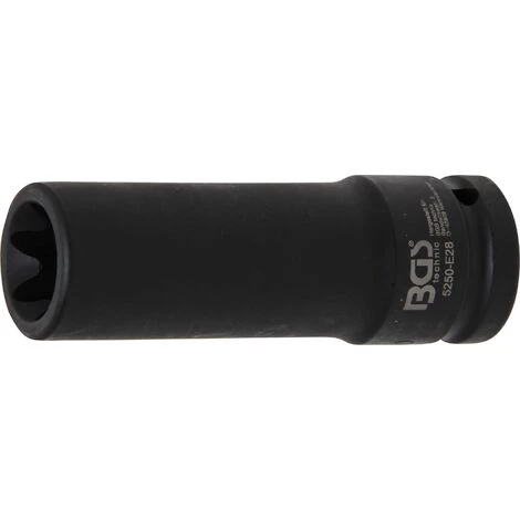BGS TECHNIC DOUILLE À CHOC, PROFIL E, PROFONDE | 20 MM (3/4'') | E28 MM BGS 5250-E28 3 BGS TECHNIC DOUILLE À CHOC, PROFIL E, PROFONDE | 20 MM (3/4'') | E28 MM BGS 5250-E28