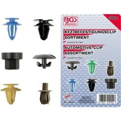 BGS TECHNIC ASSORTIMENT DE CLIPS DE FIXATION AUTOMOBILES POUR OPEL | 300 PIÈCES BGS 9049