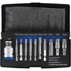 BGS TECHNIC JEU DE TOURNEVIS | POUR PROFIL T DÉFECTUEUX (POUR TORX) T10 - T55 | 11 PIÈCES BGS 9170