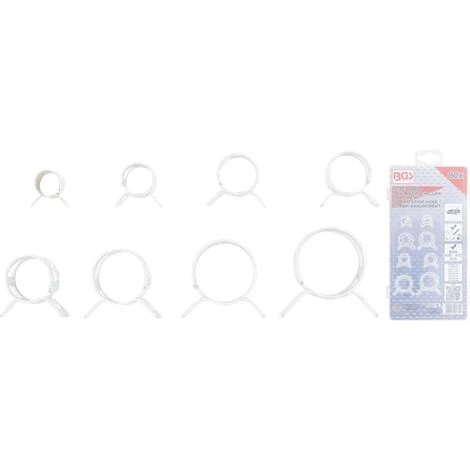 BGS TECHNIC ASSORTIMENT DE COLLIERS DE SERRAGE EN ACIER À RESSORTS | 80 PIÈCES BGS 9475 4 BGS TECHNIC ASSORTIMENT DE COLLIERS DE SERRAGE EN ACIER À RESSORTS | 80 PIÈCES BGS 9475 – Image 2
