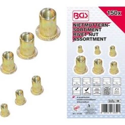 BGS TECHNIC ASSORTIMENT D'ÉCROUS RIVETS | ACIER GALVANISÉ | 150 PIÈCES BGS 14126 9 BGS TECHNIC ASSORTIMENT D'ÉCROUS RIVETS | ACIER GALVANISÉ | 150 PIÈCES BGS 14126 -BGS TECHNIC Soldes 30917117 3