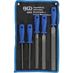 BGS TECHNIC LIMES D'ATELIER MECANICIEN ASSORTIES BATARDES ET MI-DOUCES 5 LIMES