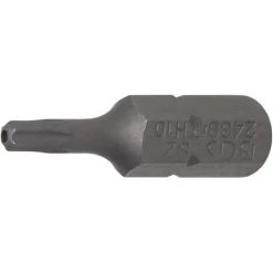 BGS TECHNIC EMBOUT | LONGUEUR 25 MM | 6,3 MM (1/4'') | PROFIL T (POUR TORX) AVEC PERÇAGE T10 BGS 2439