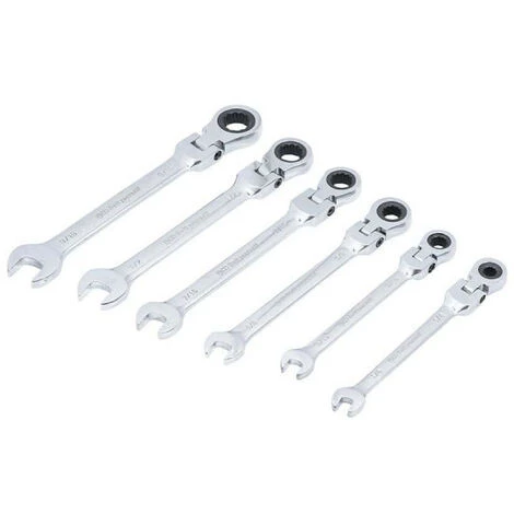 BGS TECHNIC Jeu De Clés Mixtes à Cliquet BGS - Têtes Flexibles - En Pouces - 6 Pcs - 30005 4 BGS TECHNIC Jeu De Clés Mixtes à Cliquet BGS - Têtes Flexibles - En Pouces - 6 Pcs - 30005 – Image 2