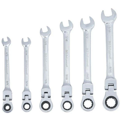 BGS TECHNIC Jeu De Clés Mixtes à Cliquet BGS - Têtes Flexibles - En Pouces - 6 Pcs - 30005 5 BGS TECHNIC Jeu De Clés Mixtes à Cliquet BGS - Têtes Flexibles - En Pouces - 6 Pcs - 30005 – Image 3