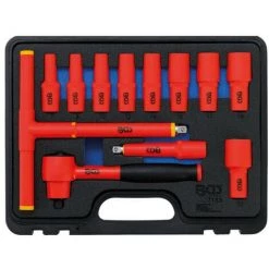 Jeu De Douilles VDE BGS TECHNIC - Empreinte 10mm (3/8") - Clés Six Pans 7/22 Mm - 12 Pcs - 7133