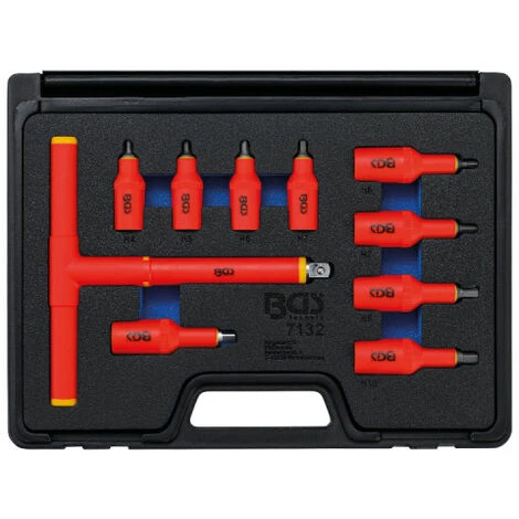 Jeu De Douilles VDE BGS TECHNIC - Empreinte Carré Femelle 10 Et 12 Mm- Six Pans Femelle 4-10 Mm - 10 Pcs - 7132 3 Jeu De Douilles VDE BGS TECHNIC - Empreinte Carré Femelle 10 Et 12 Mm- Six Pans Femelle 4-10 Mm - 10 Pcs - 7132