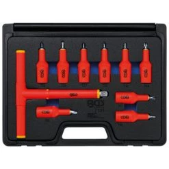 Jeu De Douilles VDE BGS TECHNIC - Empreinte Carré Femelle 12,5mm - Profil T ( Pour Torx) T20-T55 - 10 Pcs - 7131