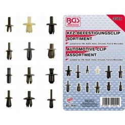 BGS Technic Assortiment De Clips De Fixation Automobiles Pour VW, Audi, Volvo, Chrysler, Ford & Mercedes-Benz | 350 Pièces