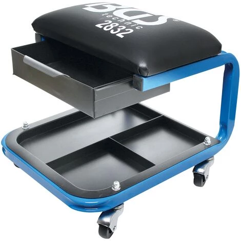 BGS Technic Siège D’atelier à Roulettes | Avec Tiroir 3 BGS Technic Siège D’atelier à Roulettes | Avec Tiroir