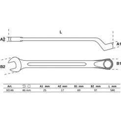 BGS Technic Clé Mixte, Coudée | 46 Mm 5 BGS Technic Clé Mixte, Coudée | 46 Mm -BGS TECHNIC Soldes 38361992 2