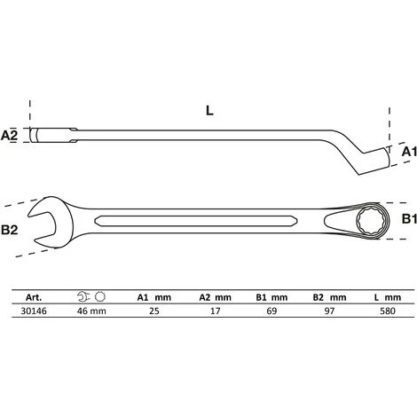 BGS Technic Clé Mixte, Coudée | 46 Mm 4 BGS Technic Clé Mixte, Coudée | 46 Mm – Image 2