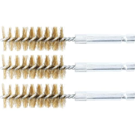 BGS Technic Brosse En Laiton | 18 mm | 6,3 mm (1/4") | 3 pièces 3 BGS Technic Brosse En Laiton | 18 mm | 6,3 mm (1/4") | 3 pièces