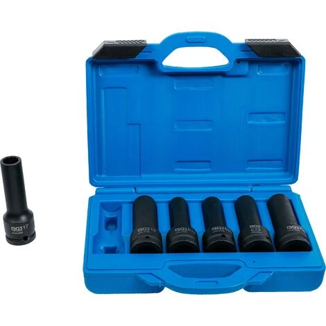 BGS Technic Jeu De Douilles à Choc, Profil E, Douze Pans | 20 Mm (3/4") | 6 Pièces 3 BGS Technic Jeu De Douilles à Choc, Profil E, Douze Pans | 20 Mm (3/4") | 6 Pièces