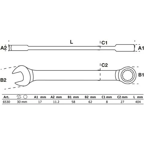 BGS Technic Clé Mixte à Cliquet | 30 mm 4 BGS Technic Clé Mixte à Cliquet | 30 mm – Image 2