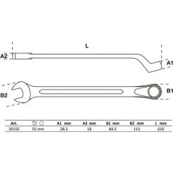 BGS Technic Clé Mixte, Coudée | 55 Mm 5 BGS Technic Clé Mixte, Coudée | 55 Mm -BGS TECHNIC Soldes 38363994 2