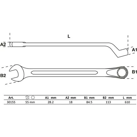 BGS Technic Clé Mixte, Coudée | 55 Mm 4 BGS Technic Clé Mixte, Coudée | 55 Mm – Image 2
