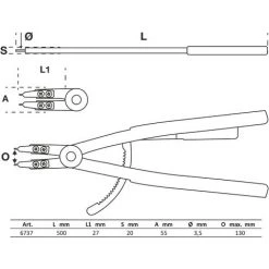 BGS Technic Pince Pour Circlips | Droite | Pour Circlips Intérieurs | 500 Mm 8 BGS Technic Pince Pour Circlips | Droite | Pour Circlips Intérieurs | 500 Mm -BGS TECHNIC Soldes 38364033 3