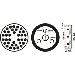 BGS Technic Plato De Goma | Pour Pont élévateur | Ø 145 Mm -BGS TECHNIC Soldes 38364586 2