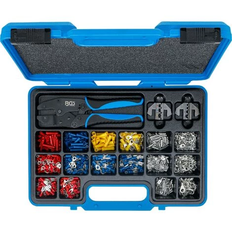 BGS Technic Pince à Sertir | Avec 2 Paires De Mâchoires | Avec Assortiment De Cosses | 1000 Pièces 3 BGS Technic Pince à Sertir | Avec 2 Paires De Mâchoires | Avec Assortiment De Cosses | 1000 Pièces