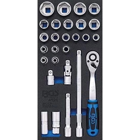 BGS TECHNIC BGS 4126 | INSERT DE SERVANTE D'ATELIER 1/3 : JEU DE CLÉ À DOUILLES | 12,5 MM (1/2) | 27 PIÈCES 3 BGS TECHNIC BGS 4126 | INSERT DE SERVANTE D'ATELIER 1/3 : JEU DE CLÉ À DOUILLES | 12,5 MM (1/2) | 27 PIÈCES