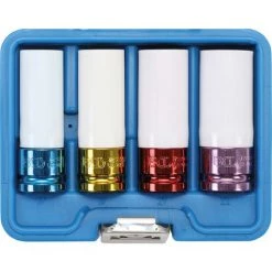 BGS TECHNIC JEU DE DOUILLES DE PUISSANCE AVEC PROTECTION | 12,5MM (1/2'') | 17 19 21 22MM | 4 PIÈCES BGS 9847