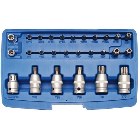 BGS TECHNIC JEU D'EMBOUTS ET DE DOUILLES À EMBOUTS | 12,5 MM (1/2'') | PROFIL T (POUR TORX) | 27 PIÈCES BGS 5101 3 BGS TECHNIC JEU D'EMBOUTS ET DE DOUILLES À EMBOUTS | 12,5 MM (1/2'') | PROFIL T (POUR TORX) | 27 PIÈCES BGS 5101