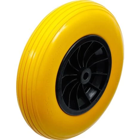 BGS Technic Roue De Brouette | PU, Jaune/noir | 400 mm 3 BGS Technic Roue De Brouette | PU, Jaune/noir | 400 mm