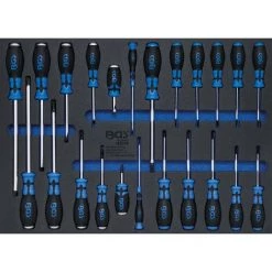 BGS Technic Insert De Servante D'atelier 3/3 : Jeu De Tournevis | 23 Pièces