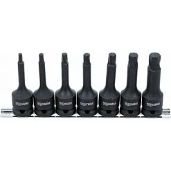 BGS TECHNIC JEU D'EXTRACTEURS DE VIS | 12,5 MM (1/2'') | POUR SIX PANS CREUX 4 - 12 MM | 7 PIÈCES BGS 7004