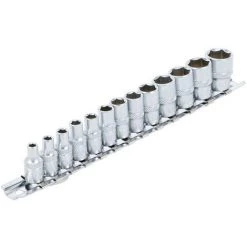 BGS TECHNIC 13 Douilles Standard 6 Pans Carre 1/4 Bgs - 4 A 14 Mm