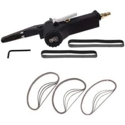 BGS TECHNIC Lot Lime Ponceuse Polisseuse Pneumatique Et 12 Bandes 10 X 330 Supplementaires