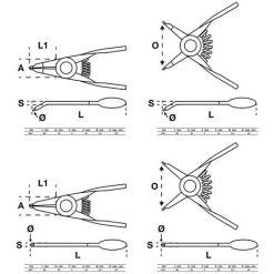 BGS TECHNIC Jeu De 4 Petites Pinces A Circlips Interieur, Exterieur Droites Et Coudees 7 BGS TECHNIC Jeu De 4 Petites Pinces A Circlips Interieur, Exterieur Droites Et Coudees -BGS TECHNIC Soldes 57242006 3