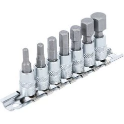 BGS TECHNIC Jeu De 7 Douilles A Embouts 6 Pans Males De 4 à 12 Mm Pour Cliquet 1/4 -BGS TECHNIC Soldes 57242010 2