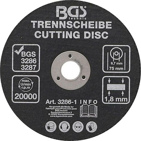 BGS TECHNIC Disque A Tronconner De 75 X 1.8 X 10 Mm Pour Meuleuses Pneumatiques 3 BGS TECHNIC Disque A Tronconner De 75 X 1.8 X 10 Mm Pour Meuleuses Pneumatiques