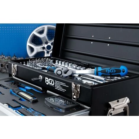 BGS Technic Caisse à Outils Métallique | 3 Tiroirs | Avec 147 outils 4 BGS Technic Caisse à Outils Métallique | 3 Tiroirs | Avec 147 outils – Image 2